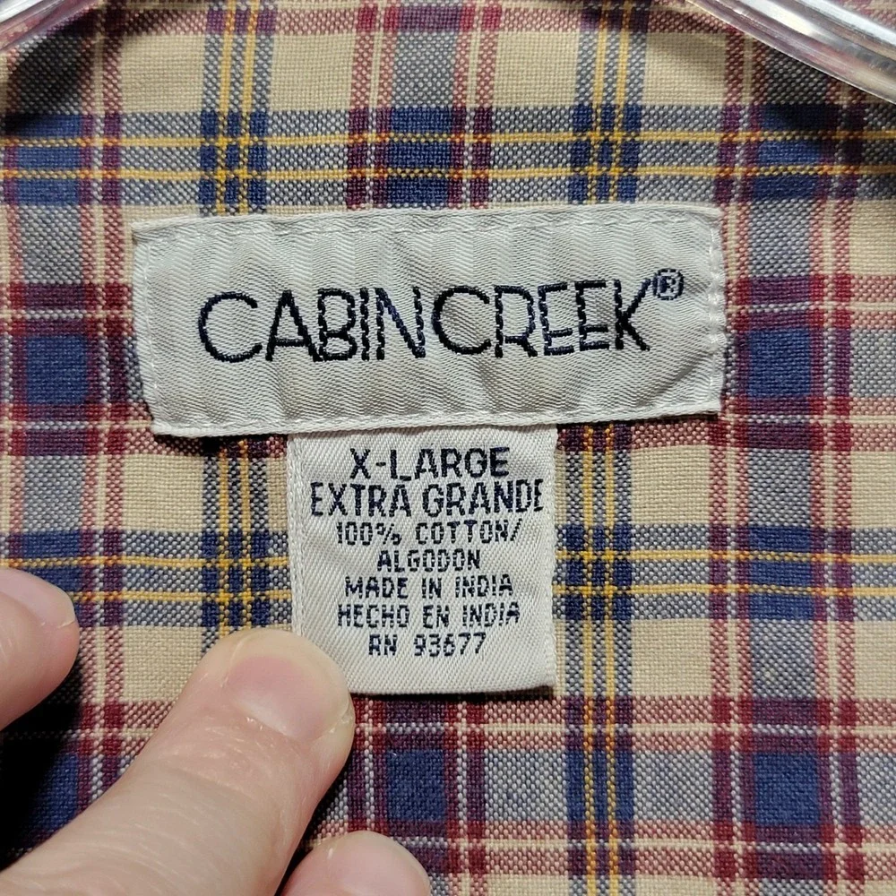Cabin Creek Burgundy Plaid Lined Cotton Utility Jacket Women's XL - Picture 2 of 4